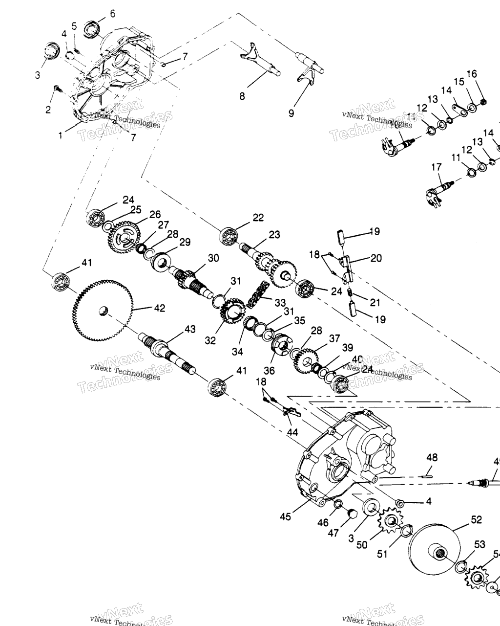 Схема узла Корпус Редуктора 4X4 300