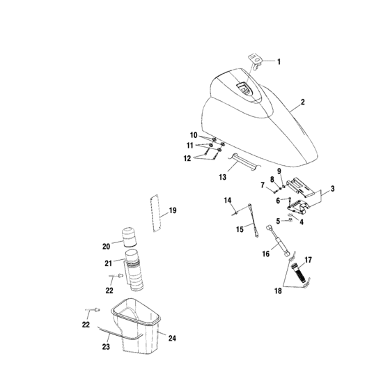 Схема узла Front Storage Compartment (W005197D) Для Polaris Int\'l Virage