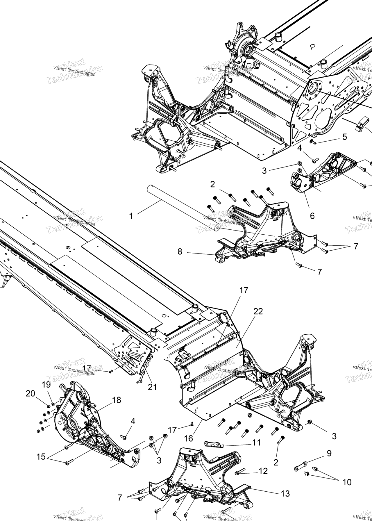 Схема узла Chassis, Bulkhead Asm. All Options