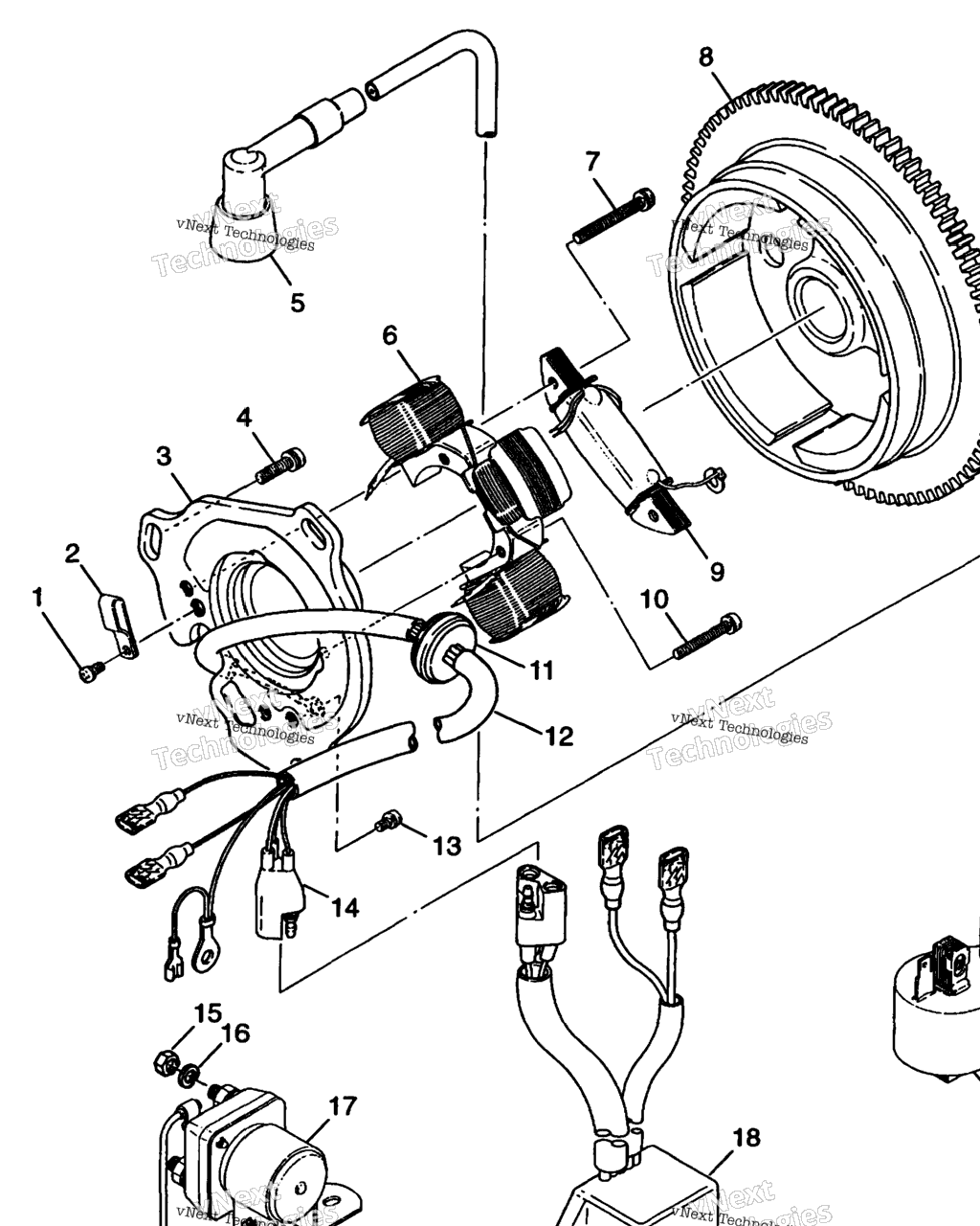 Схема узла Магнето Xpress 300