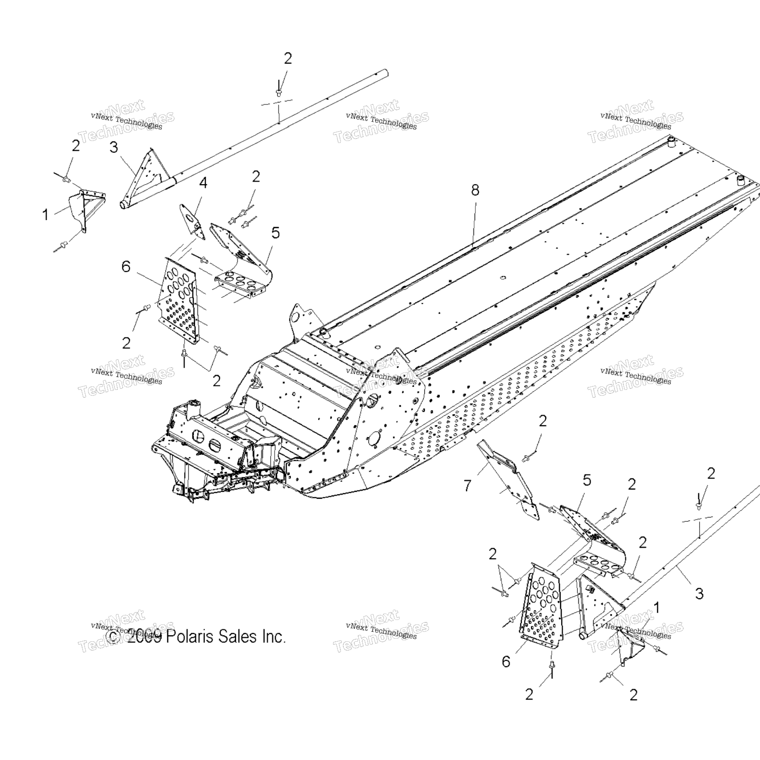 Схема узла Chassis, Chassis Asm., & Footwell Asm., Lh/Rh