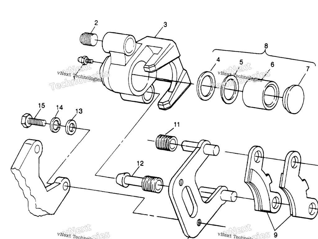 Схема узла Передний Тормозной Узел 4X4 300