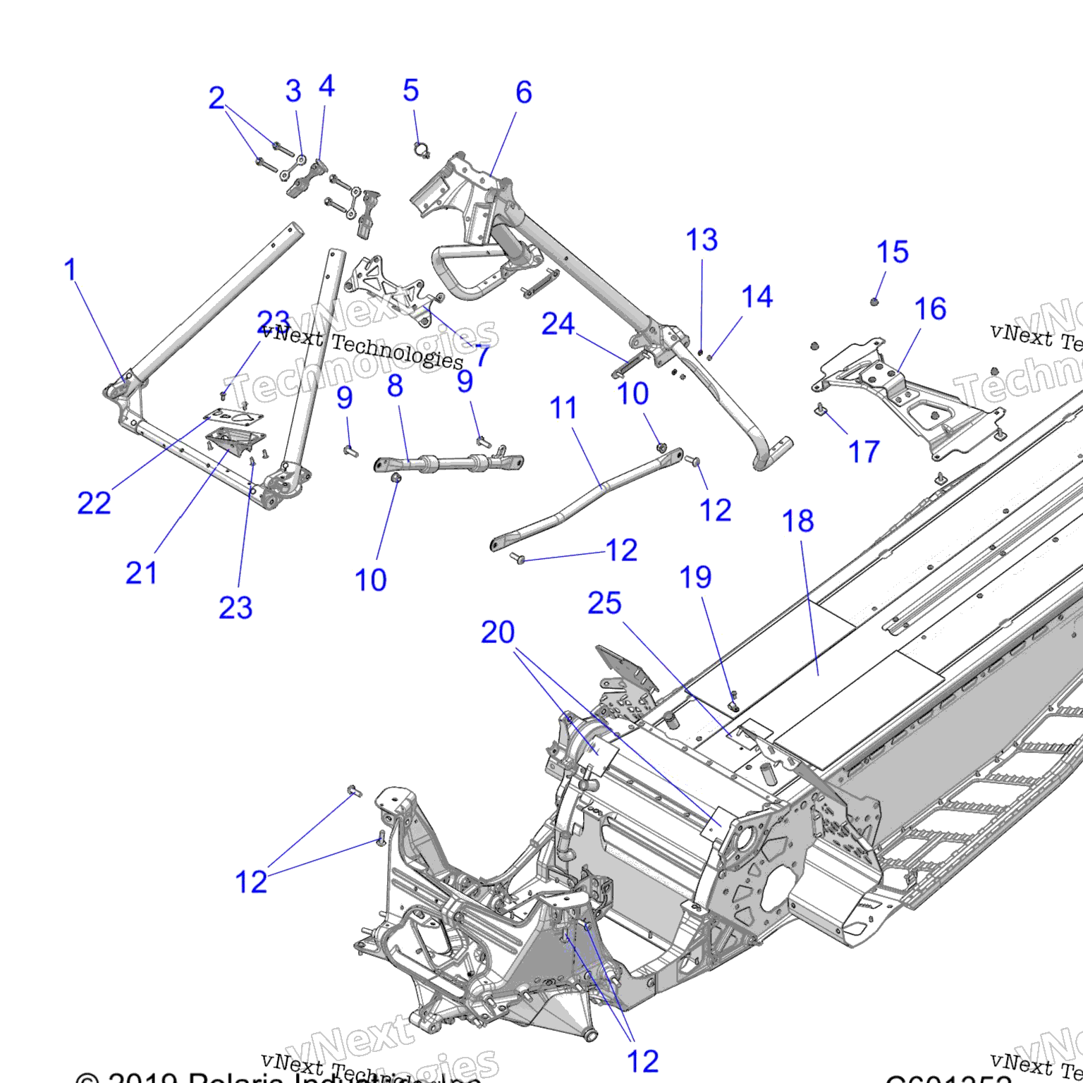 Схема узла Chassis, Chassis Asm. & Over Structure All Options