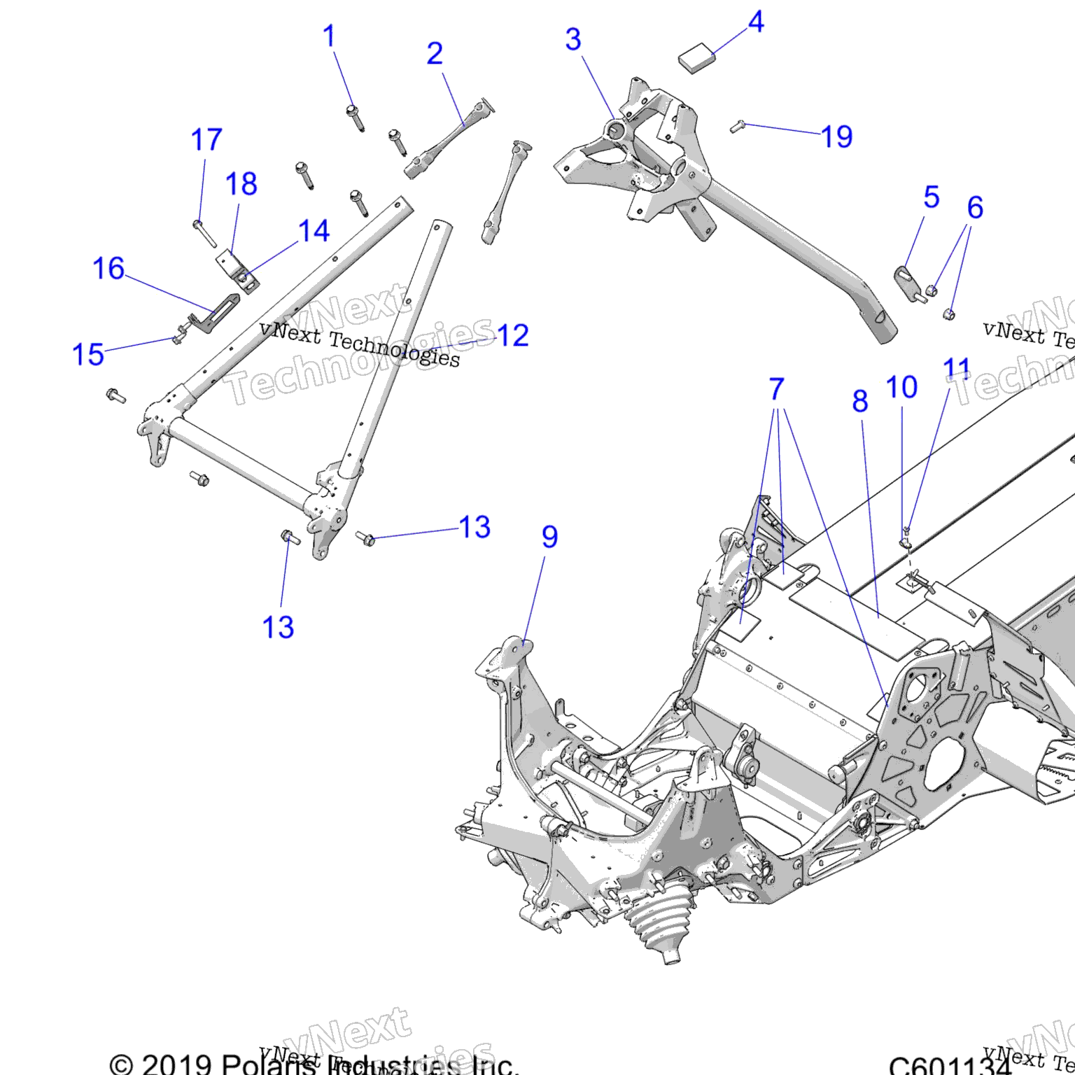 Схема узла Chassis, Chassis Asm. & Over Structure