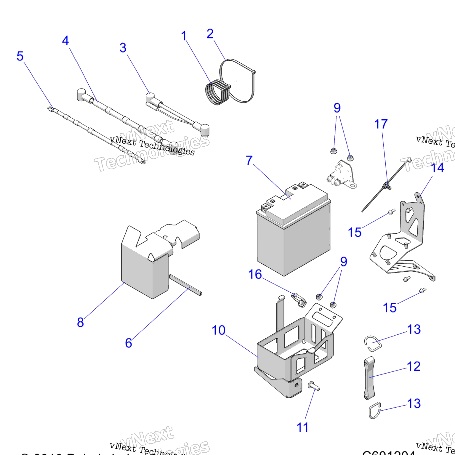 Схема узла Electrical, Battery & Cables E.s