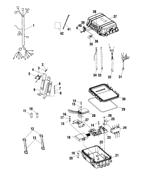 Схема узла Electrical Box (W005099D) Для Polaris Int\'l Genesis