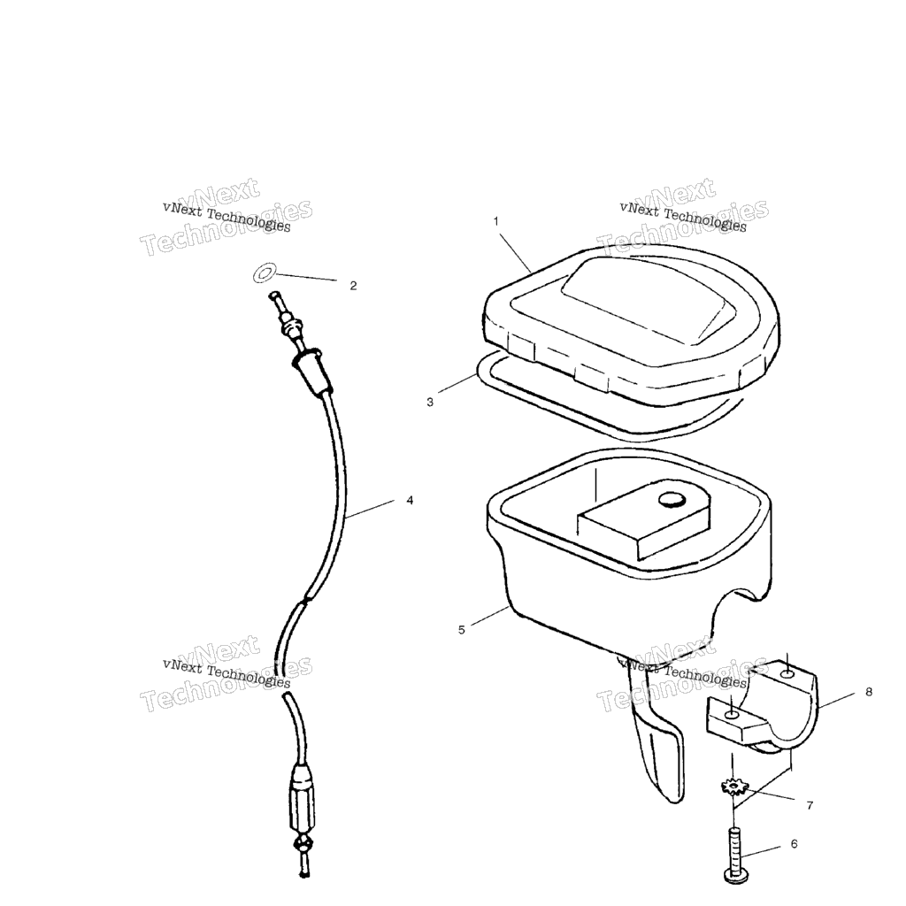 Схема узла Controls Throttle Asm./Cable /Ab