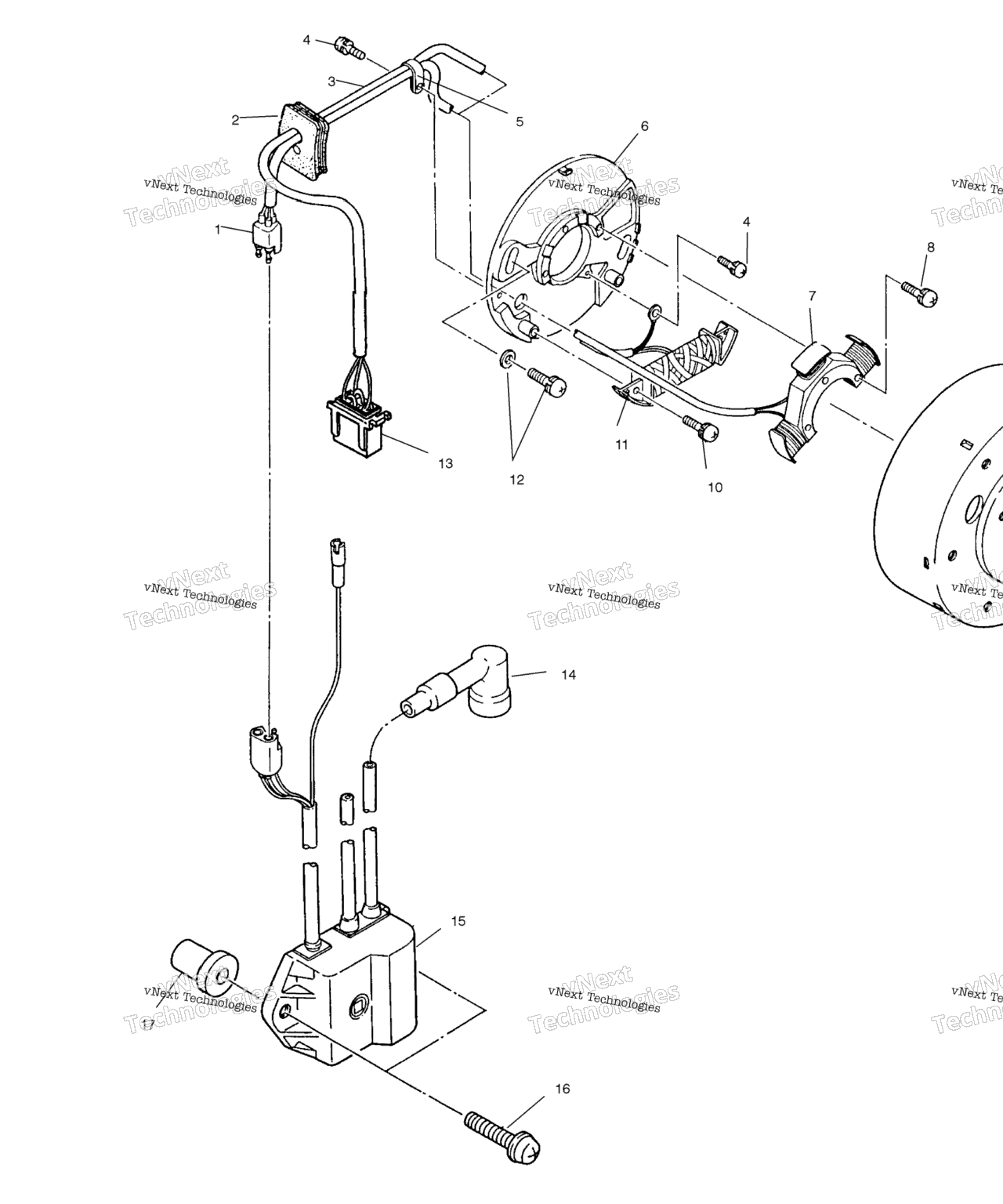 Схема узла Магнето