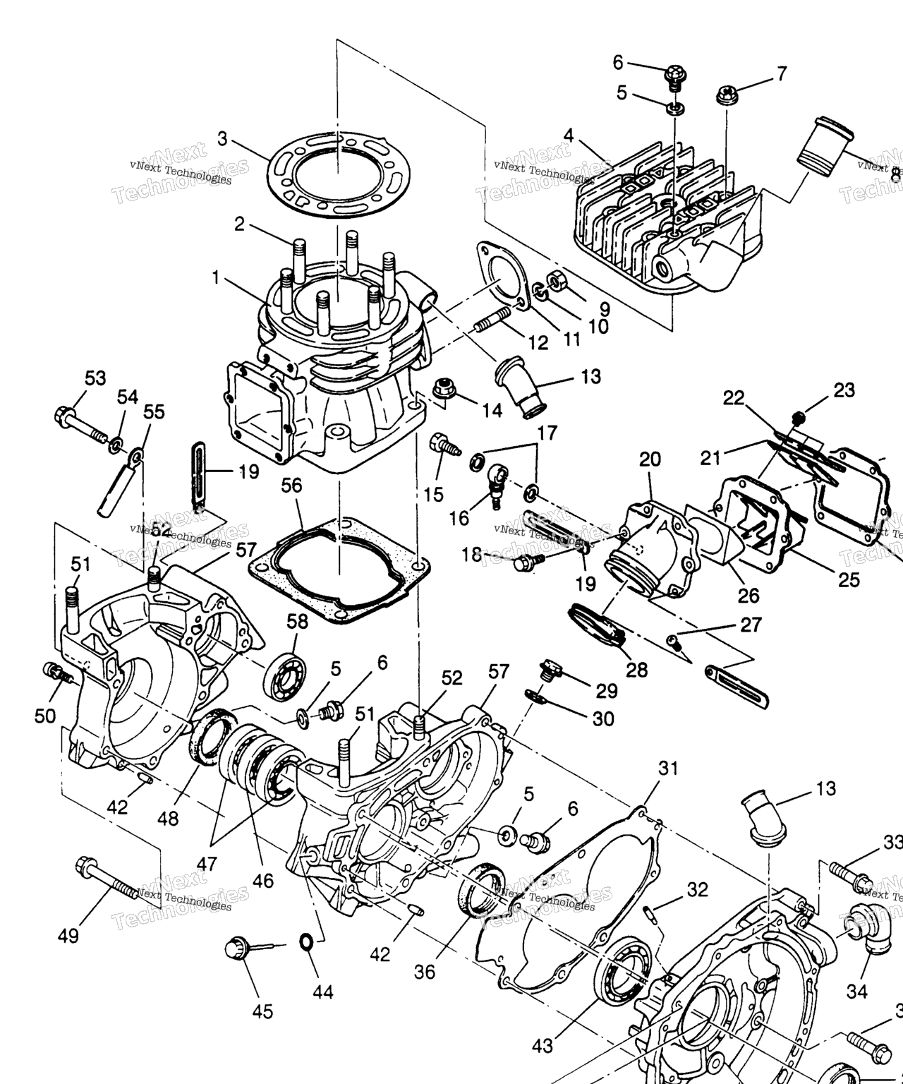 Схема узла Корпус И Цилиндр 6X6 400L И 6X6 400L Norwegian N968740