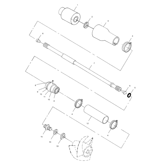 Схема узла Drive System (W004699D) Для Polaris Slx