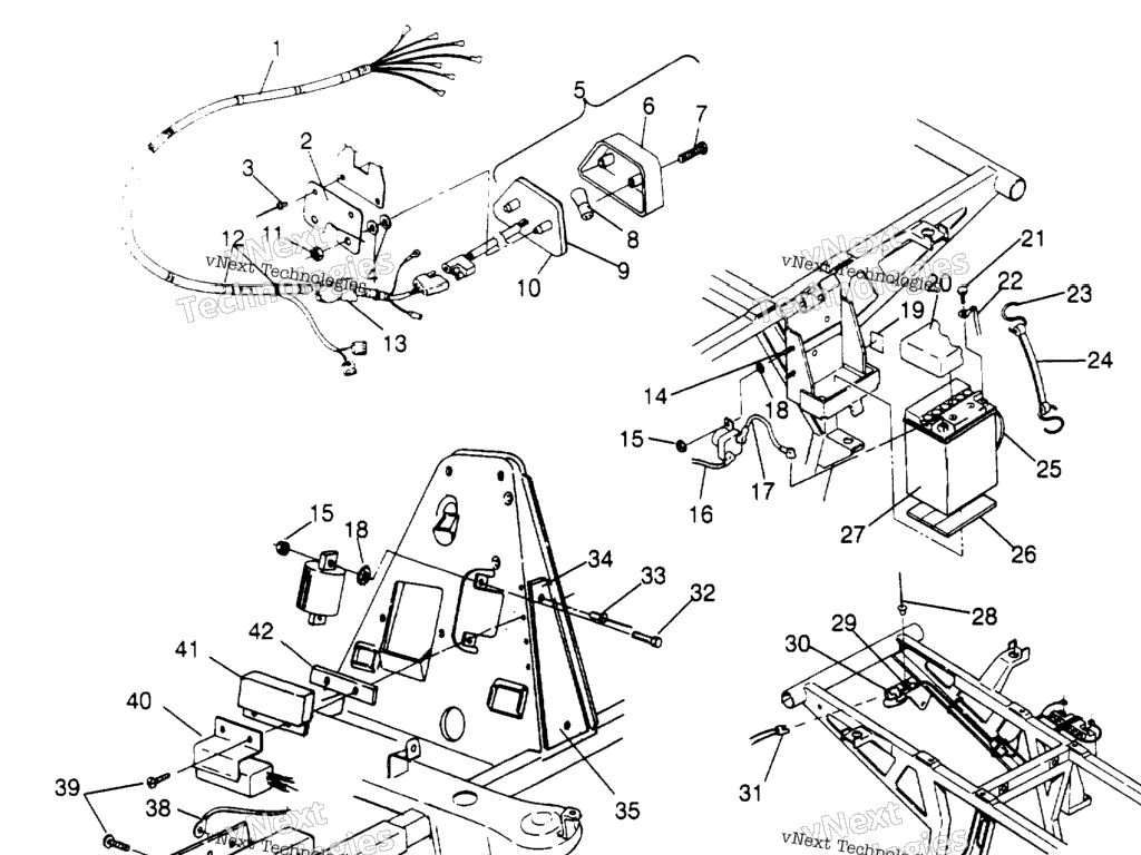 Схема узла Электрическая/Задняя Фара 2X4 400L
