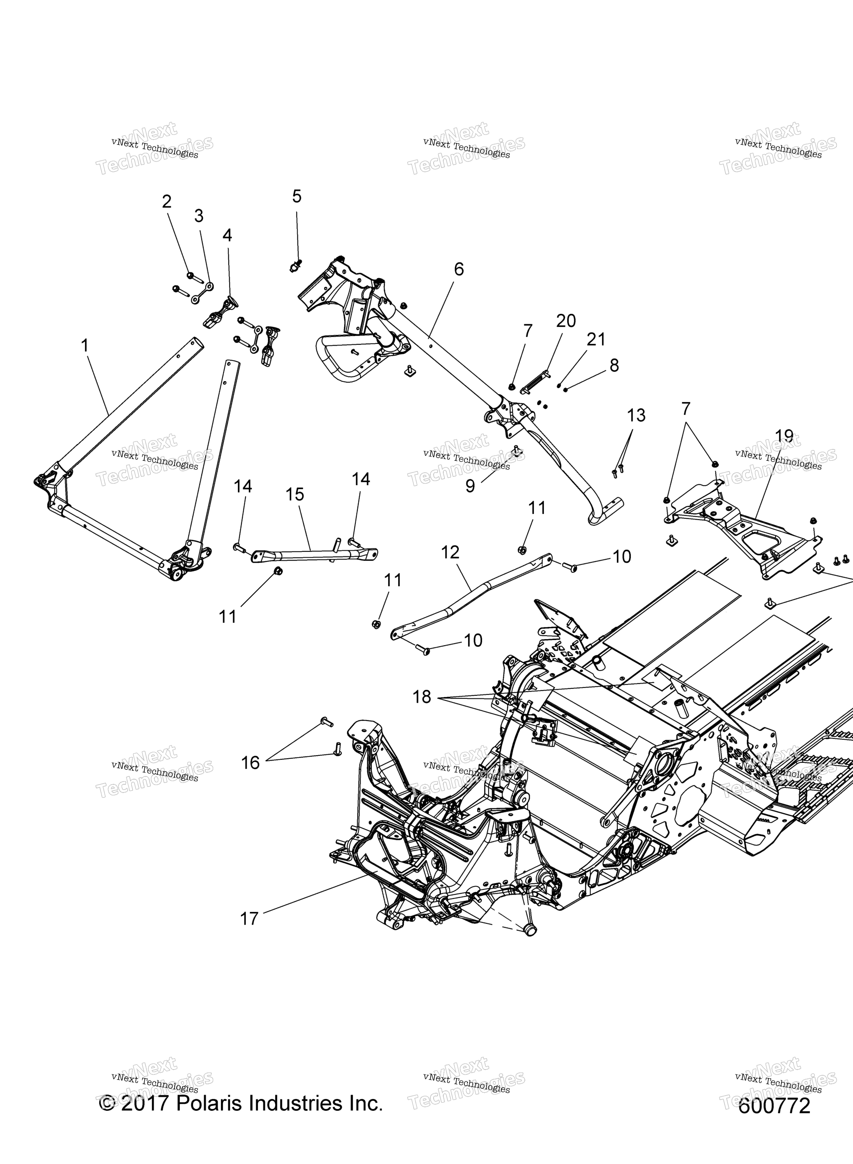 Схема узла Chassis, Chassis Asm. & Over Structure