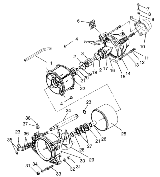 Схема узла Propulsion (Slx 780 B954287) Для Polaris Slx 780