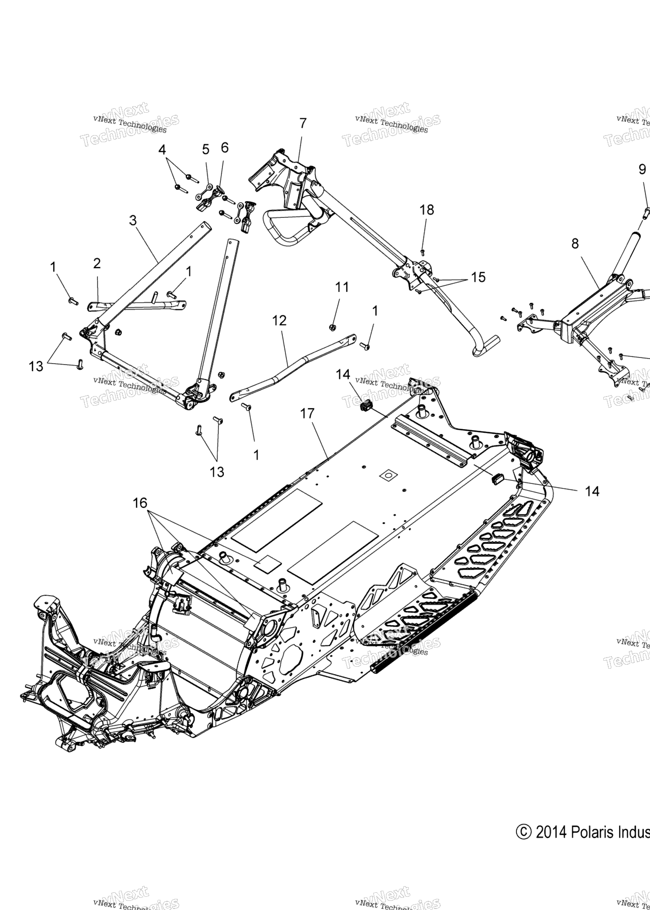 Схема узла Chassis, Chassis Asm. & Over Structure