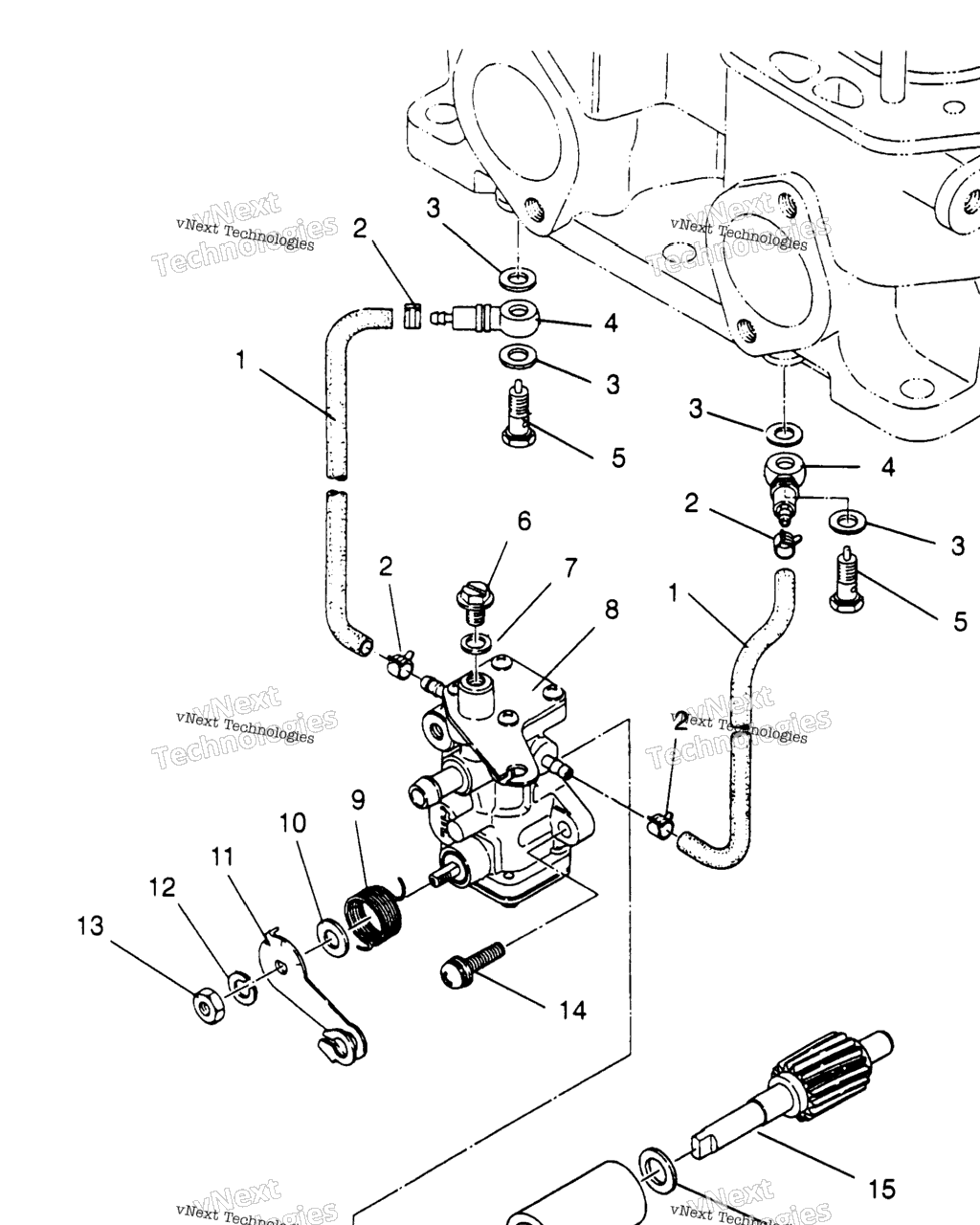 Схема узла Сборка Масляного Насоса 500 Carb 0962764 500 Carb Sks 0962564 500 Carb Sks E96
