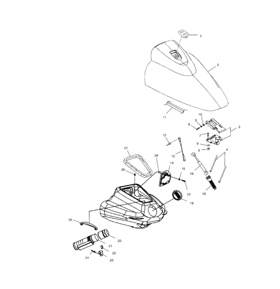 Схема узла Front Storage Compartment (W015099D) Для Polaris Int\'l Genesis