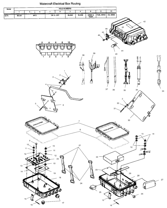 Схема узла Electrical Box (B994596) Для Polaris Sltx-B