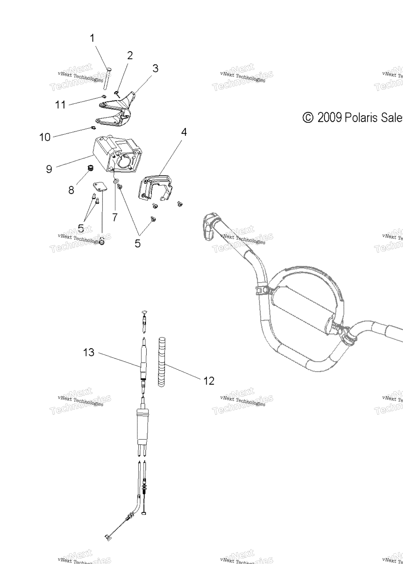 Схема узла Engine, Throttle Control Asm. All Options