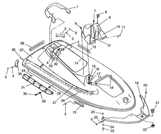 Схема узла Hull And Body (Slx 780 B964287 And Intl. Slx 780 I964287) Для Polaris Intl Slx 780
