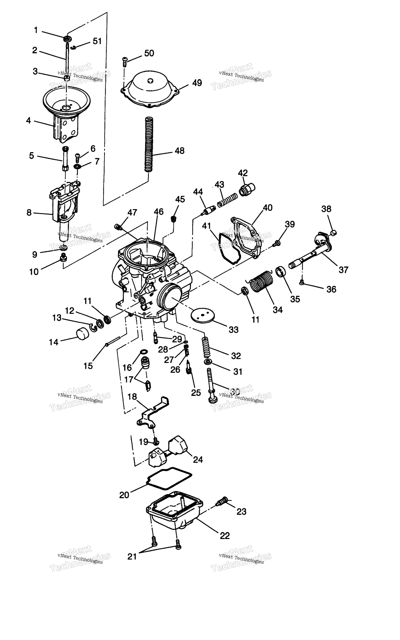 Схема узла Карбюраторы Magnum 2X4