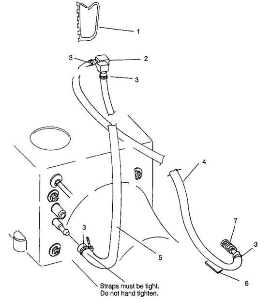 Схема узла Water Siphon (Sl 780 B964087 And Intl. Sl 780 I964087) Для Polaris Sl 780