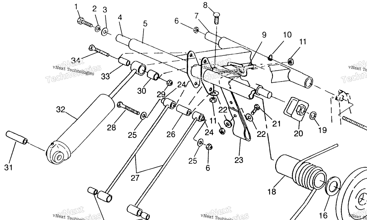 Схема узла Задний Торсионный Рычаг 440 Xc