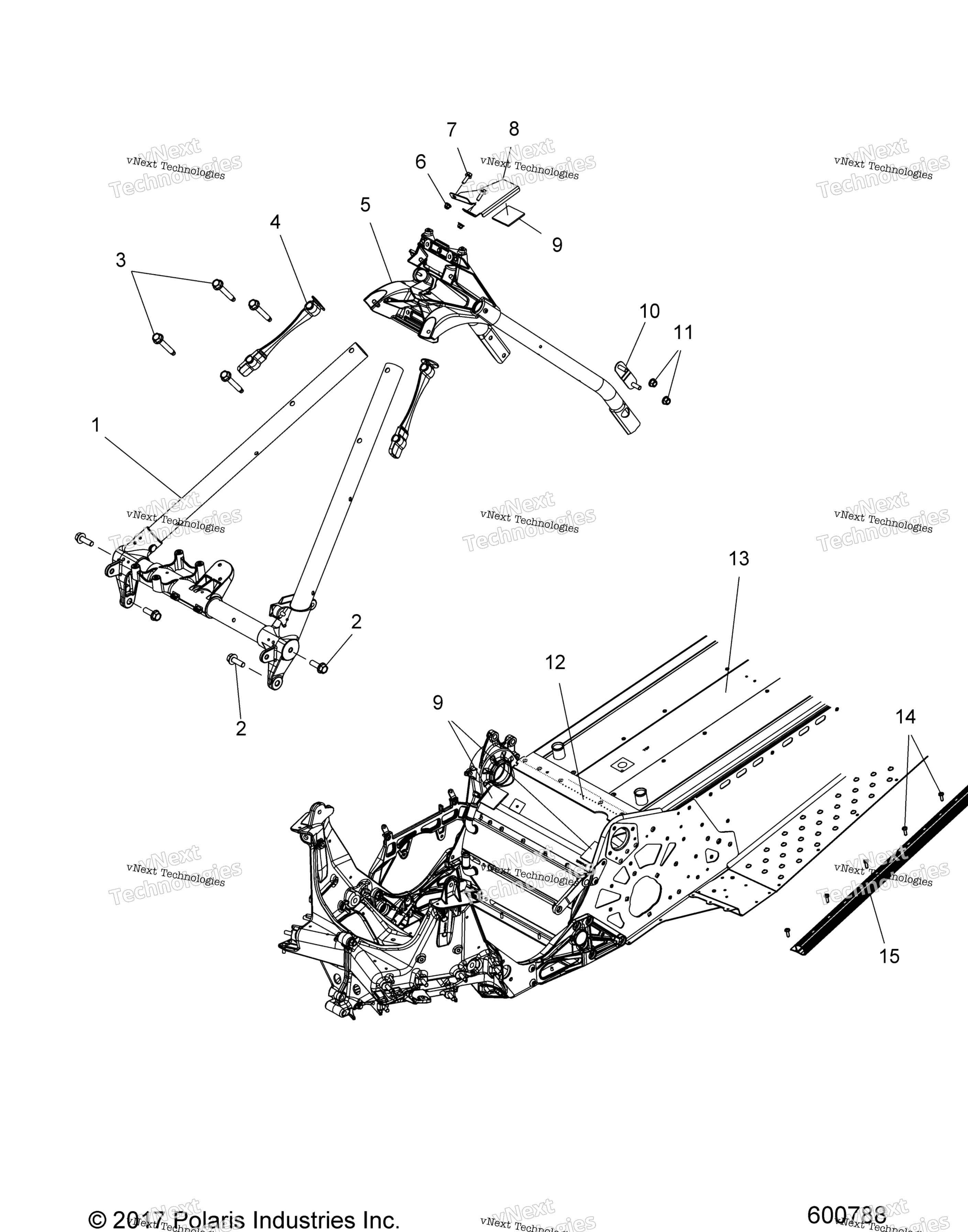 Схема узла Chassis, Chassis Asm. & Over Structure
