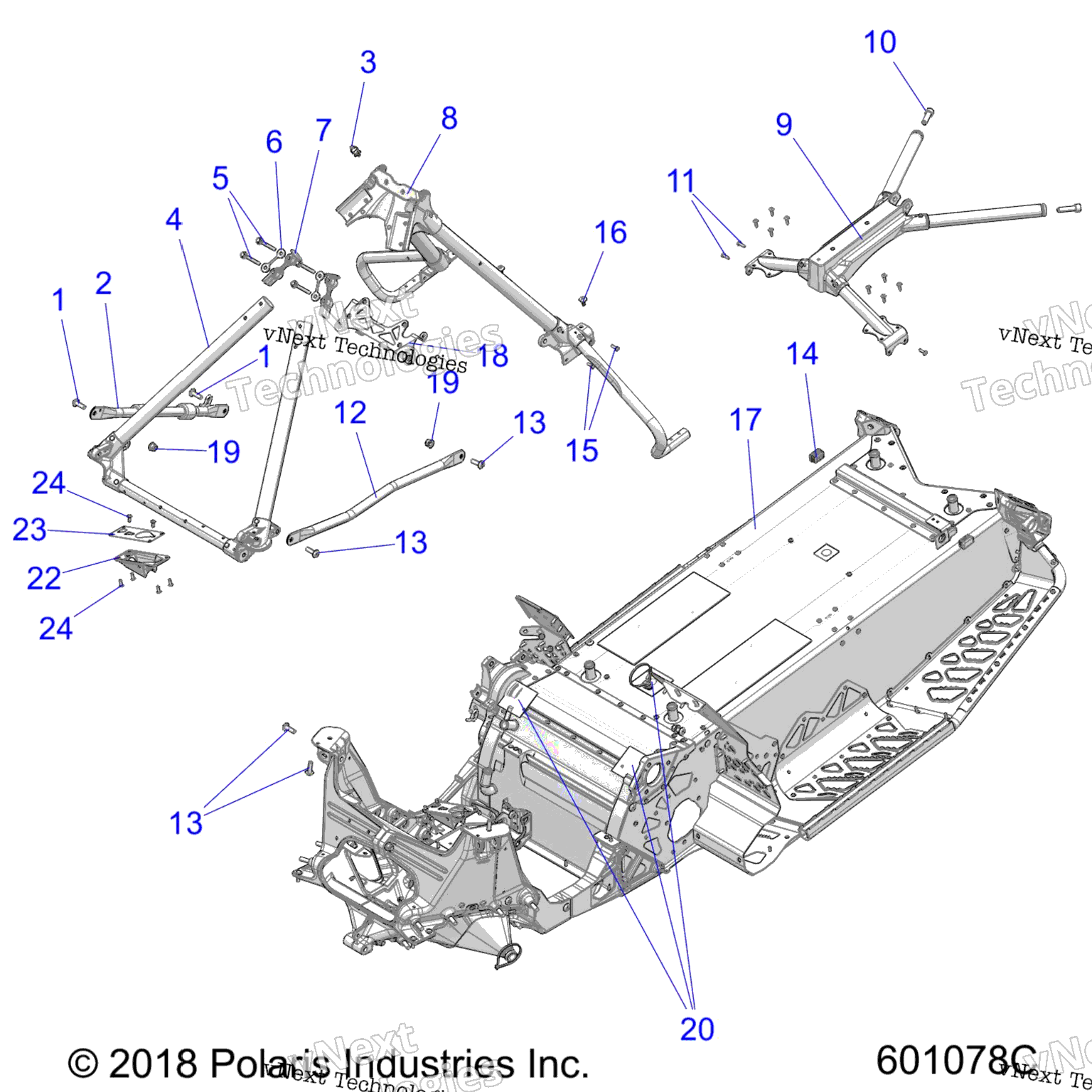 Схема узла Chassis, Chassis Asm. & Over Structure All Options