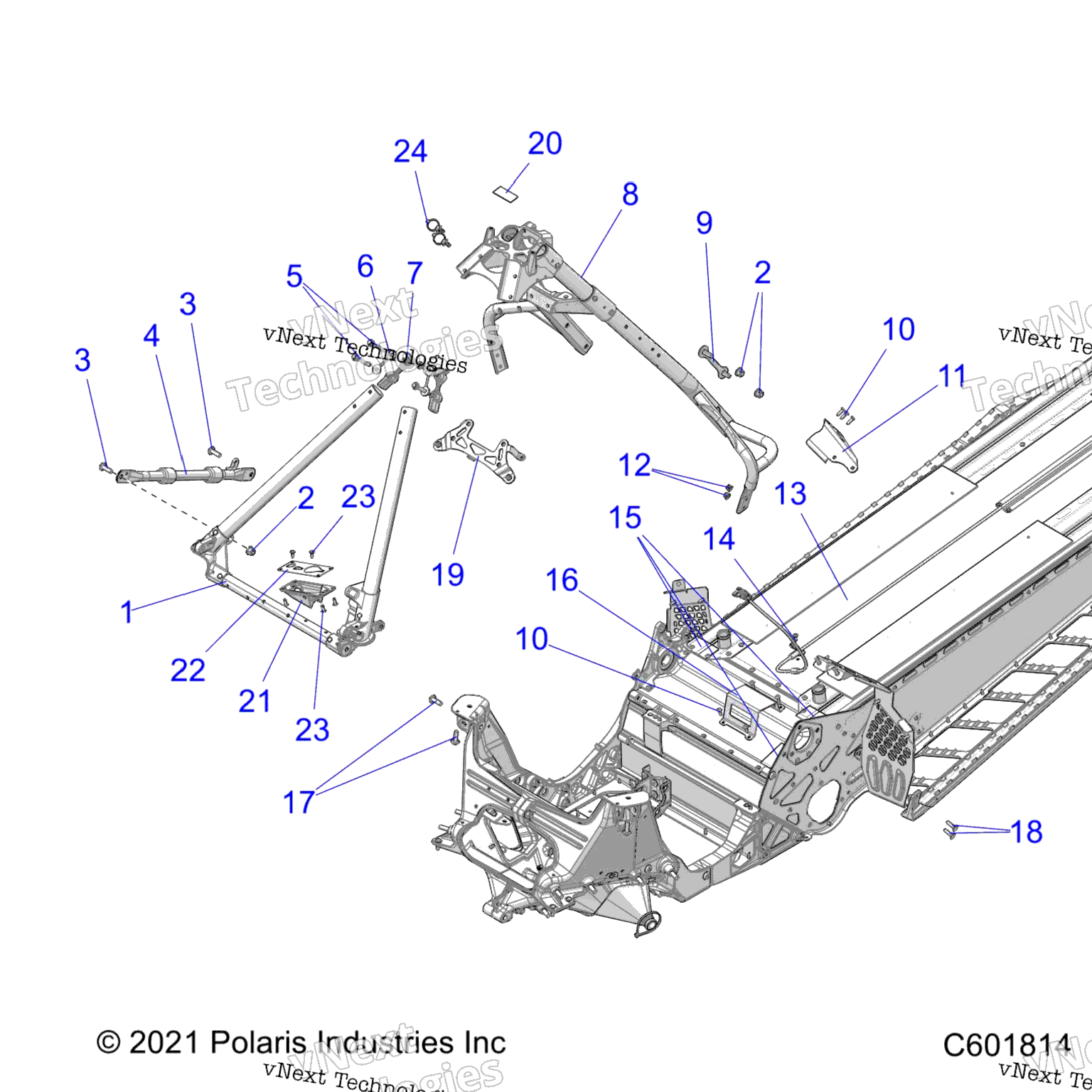Схема узла Chassis, Chassis Asm. & Over Structure All Options