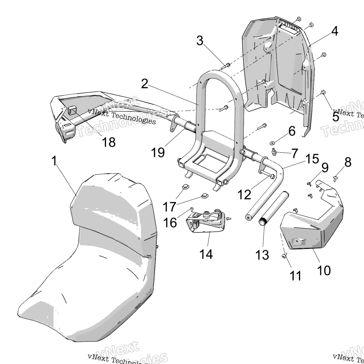 Схема узла Body, Seat Asm., Pass. S20Fje8