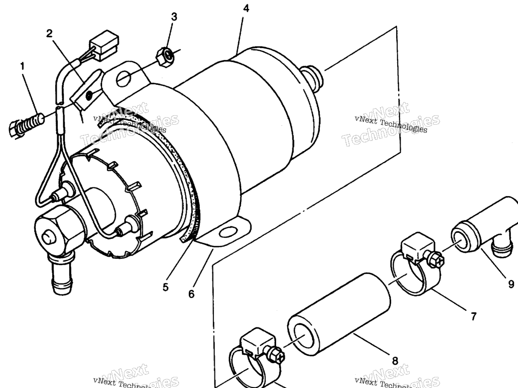 Схема узла Топливные Насосы 500 Efi 0942774 & Efi Sks