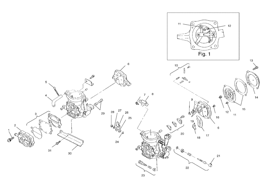 Схема узла Карбюратор (W025402D) Для Polaris Octane