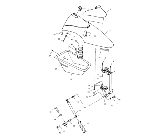 Схема узла Front Storage Compartment (W004699D) Для Polaris Slx