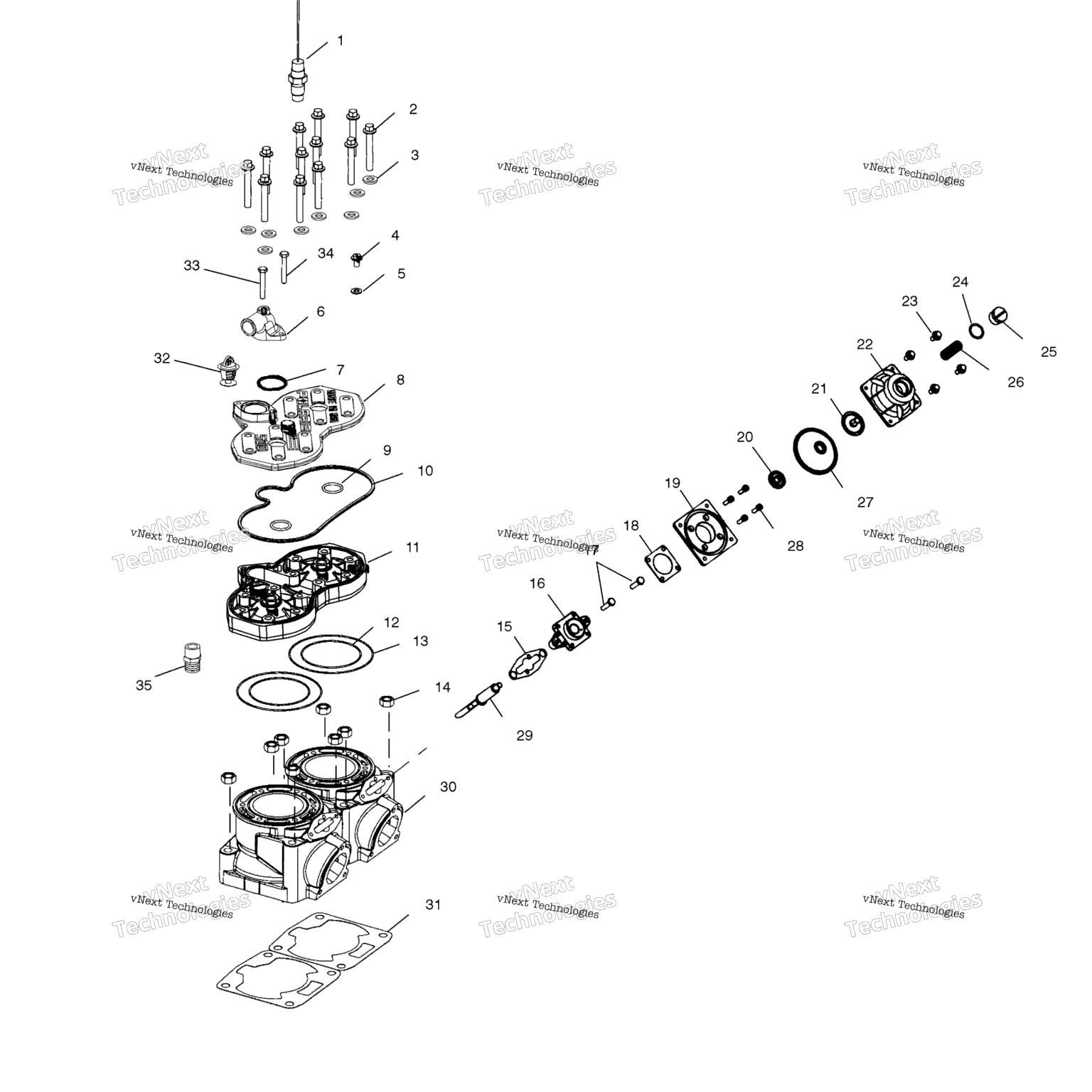 Схема узла Цилиндры