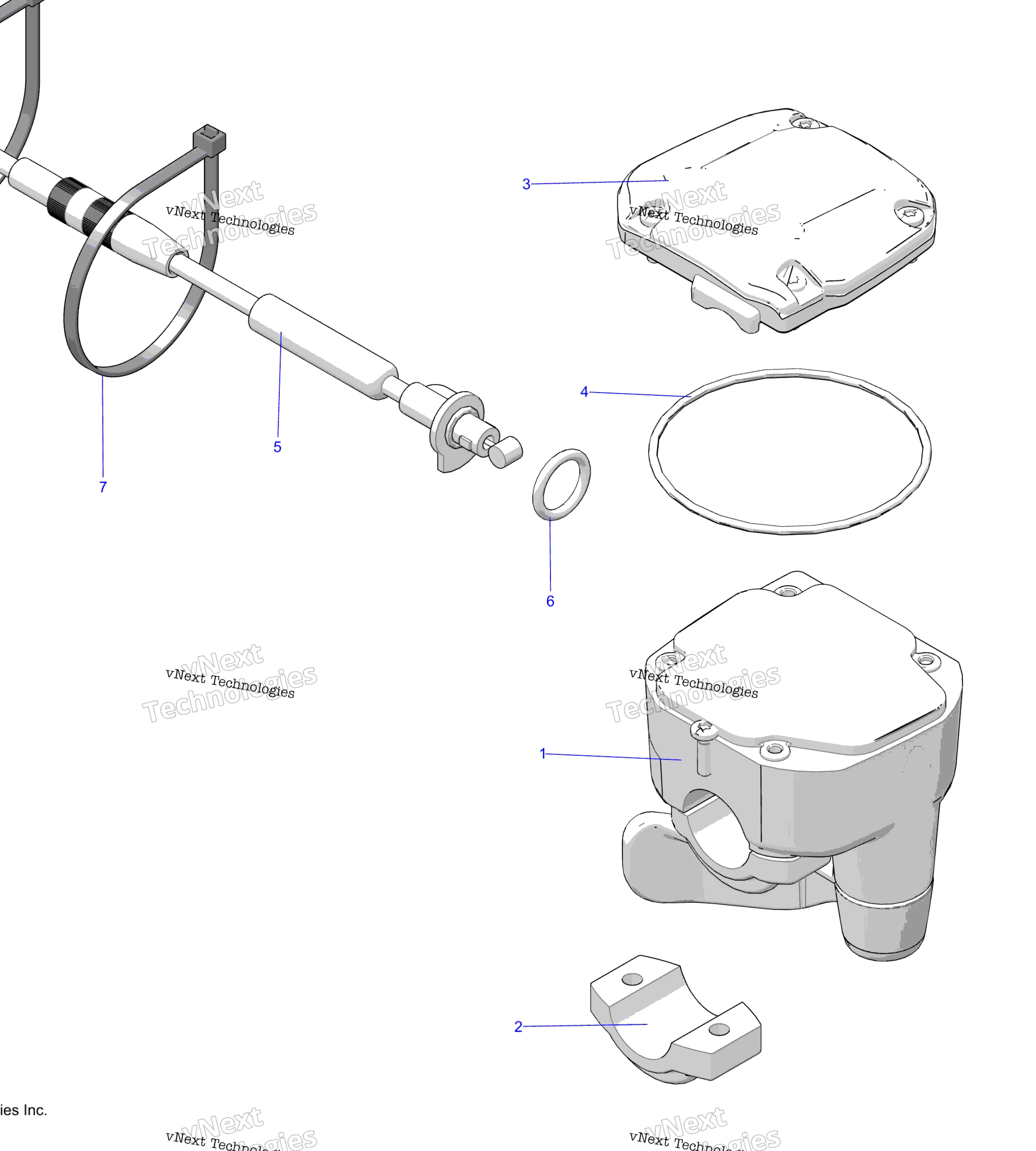 Схема узла Steering, Controls, Throttle Asm. & Cable
