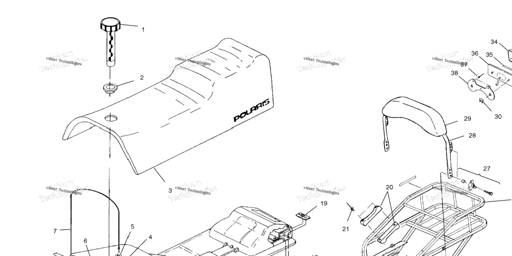 Схема узла Сиденья И Бензобаки S03Su5Bs/Bsa