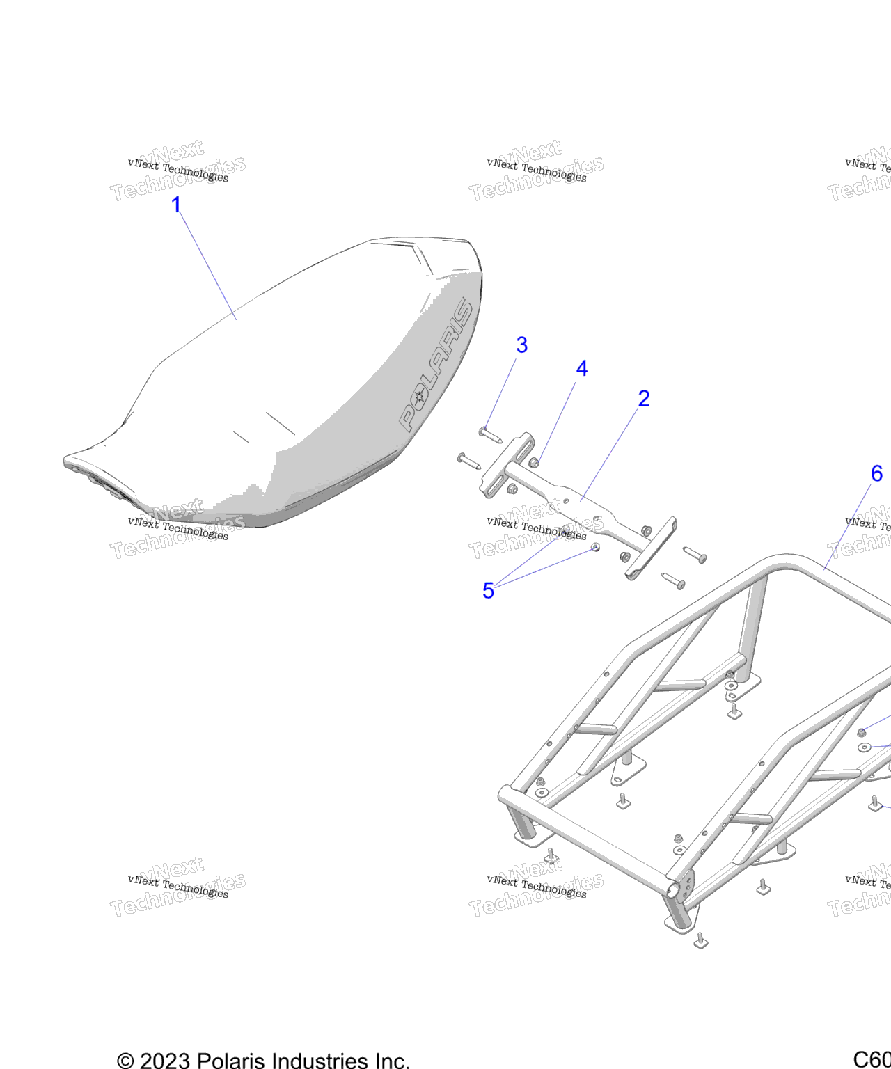 Схема узла Body, Seat Asm. & Rack