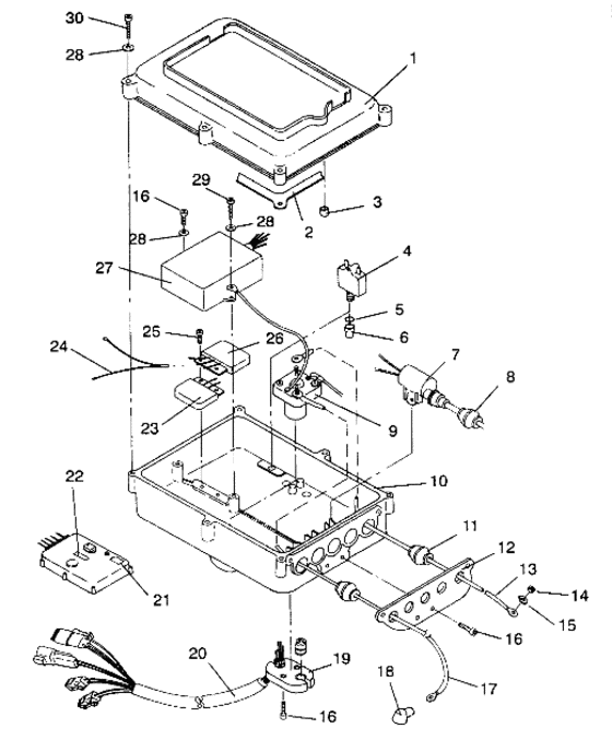 Схема узла Electrical Box (Sl 650 / B934058) Для Polaris Sl 650