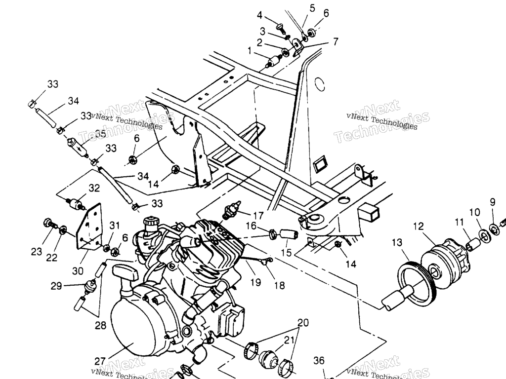 Схема узла Engine Mounting 6X6 400L U.s. , Swedish S958740 & Norwegian N9