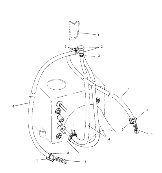 Схема узла Water Siphon (Slt 750 B954170) Для Polaris Slt 750