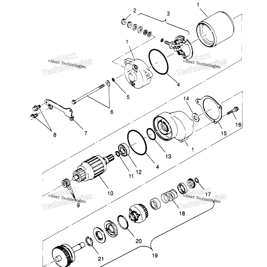 Схема узла Стартовый Мотор 4X4 400L