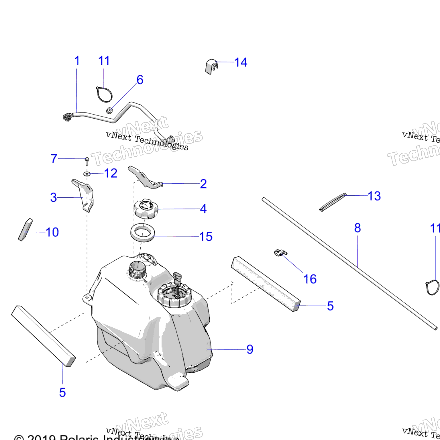 Схема узла Body, Fuel Tank Asm. A19Sde57F1/Sda57F1