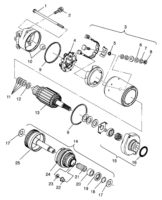 Схема узла Электростартер (Sl 700 B964066 And Intl. Sl 700 I964066) Для Polaris Intl Sl 700