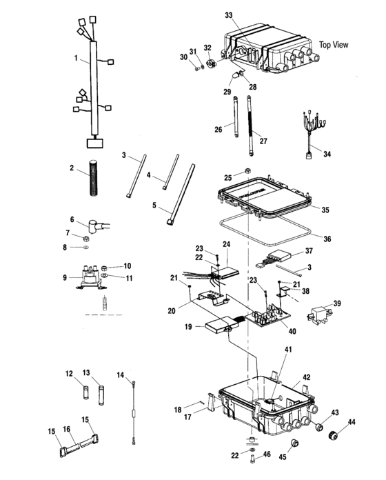 Схема узла Electrical Box (W025297D/W025297I) Для Polaris Int\'l Freedom