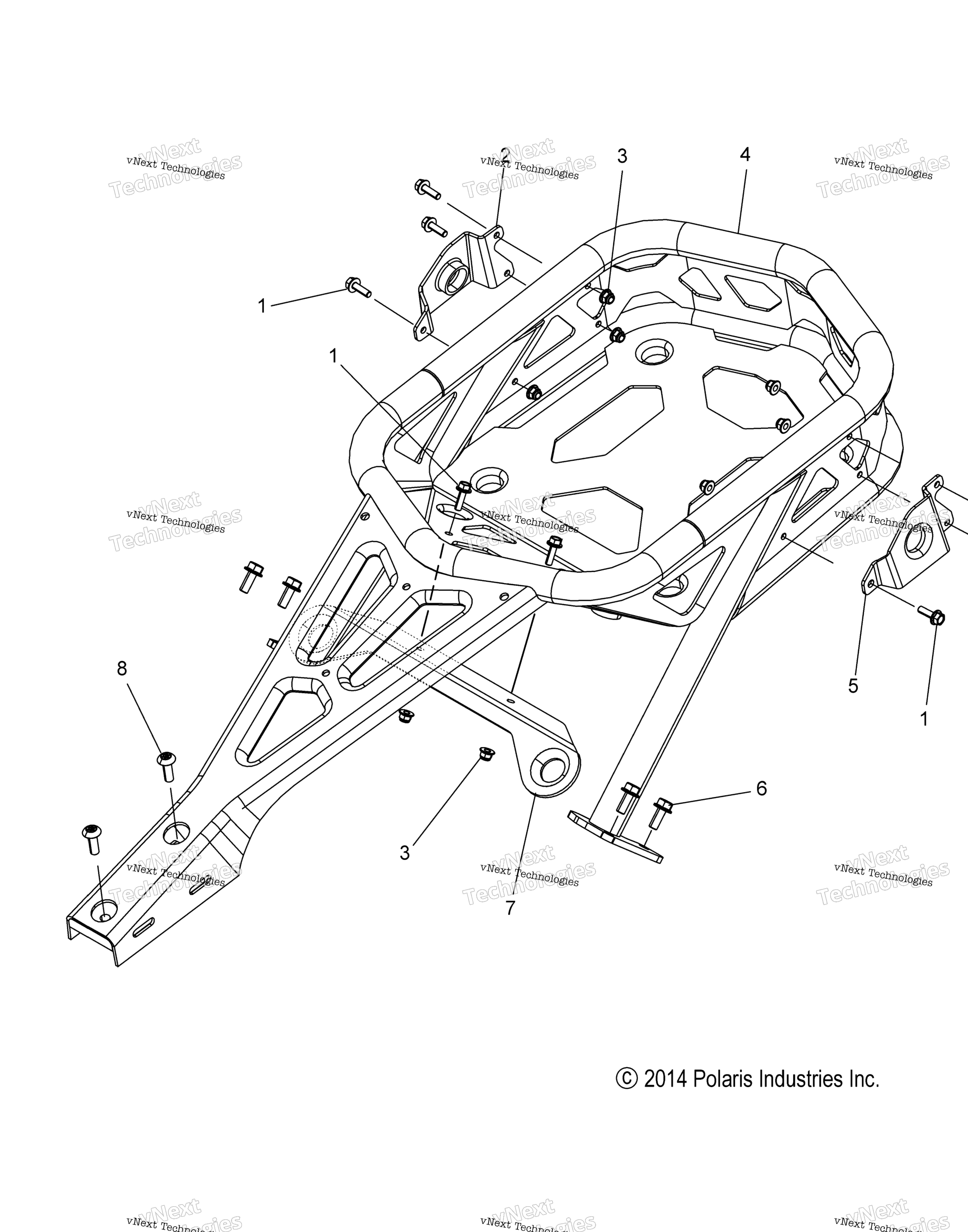 Схема узла Chassis, Cargo Rack, Snow Check Opt. S16Dr6Pe