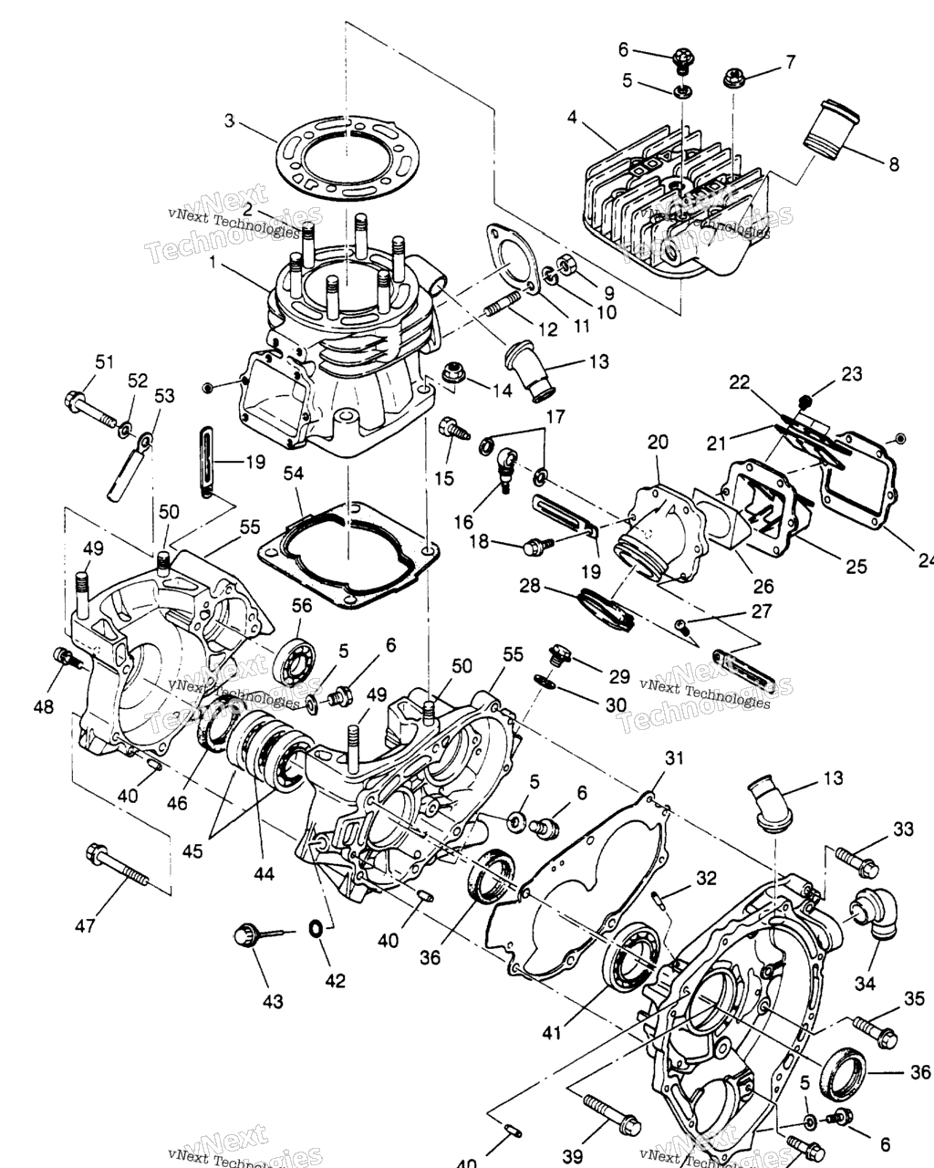 Схема узла Корпус И Цилиндр 4X4 400L