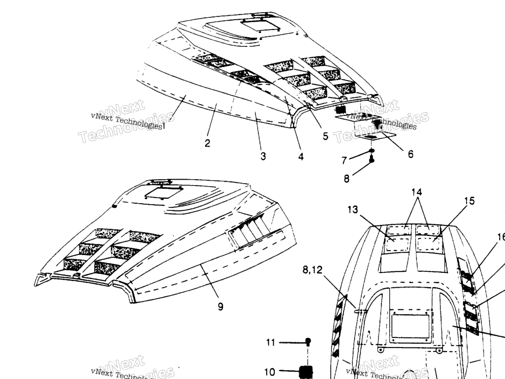 Схема узла Пенный/Фольговый Капот 600 Xcr