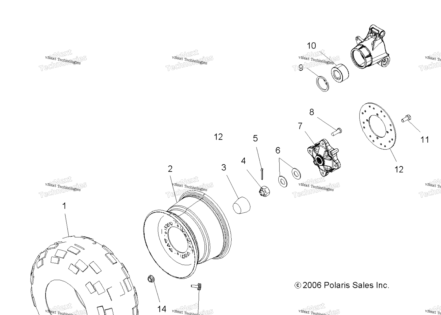 Схема узла Заднее Колесо