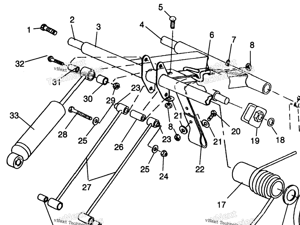 Схема узла Задний Torque Arm 500 Efi Sks 0962574 500 Efi Rmk 0962974 & European 500