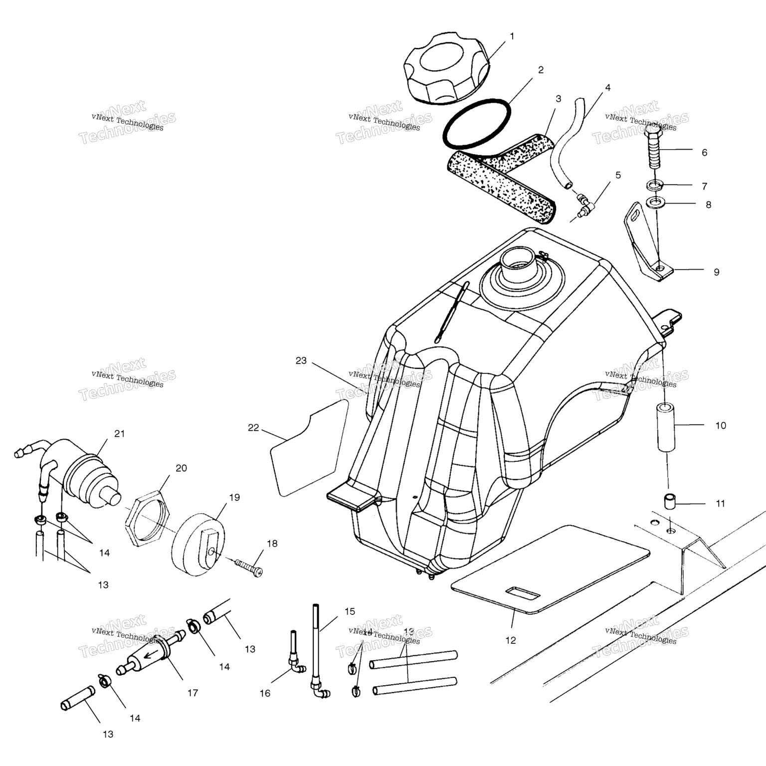 Схема узла Топливные Баки A02Cl50Aa/Da